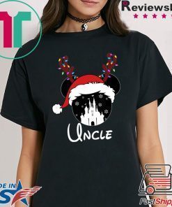 Reindeer Mickey Uncle Disney Castle Family Christmas Shirt