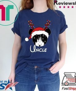 Reindeer Mickey Uncle Disney Castle Family Christmas Shirt