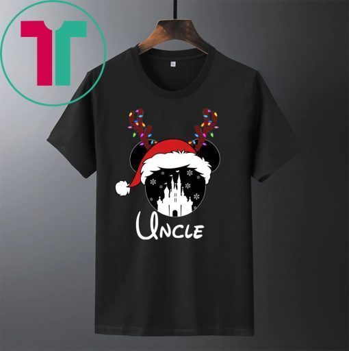 Reindeer Mickey Uncle Disney Castle Family Christmas Shirt