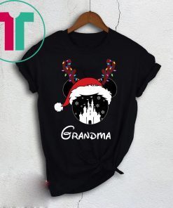 Reindeer Minnie Grandma Disney Castle Family Christmas Shirt