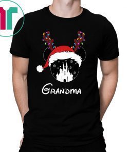 Reindeer Minnie Grandma Disney Castle Family Christmas Shirt