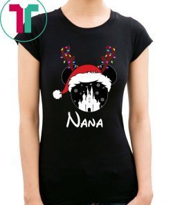 Reindeer Minnie Nana Disney Castle Family Christmas T-Shirt