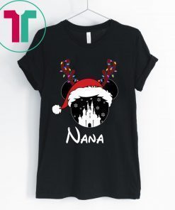 Reindeer Minnie Nana Disney Castle Family Christmas T-Shirt