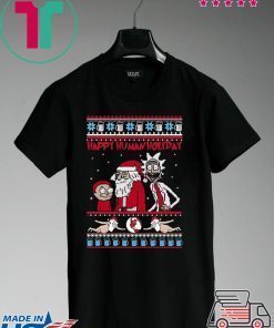 Rick Morty Happy Human holiday Christmas T-Shirt