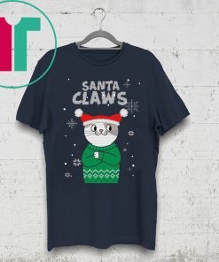 Santa Claws Cat Ugly Christmas T-Shirt