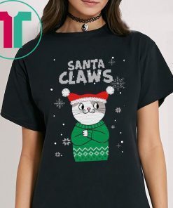 Santa Claws Cat Ugly Christmas T-Shirt