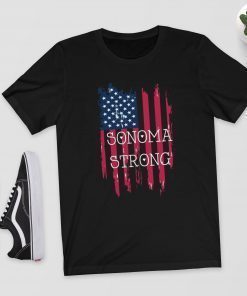 Sonoma County Strong Wildfires Amrican Flag Shirt