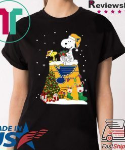St Louis Blues Snoopy Woodstock Christmas Shirt