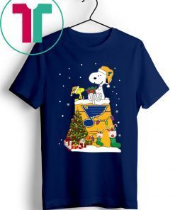 St Louis Blues Snoopy Woodstock Christmas Shirt