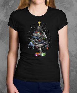 Star wars ships christmas tree shirt