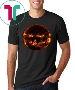 Sun 'smiles' like a Halloween pumpkin in NASA Shirt