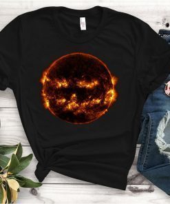 Sun 'smiles' like a Halloween pumpkin in NASA Shirt