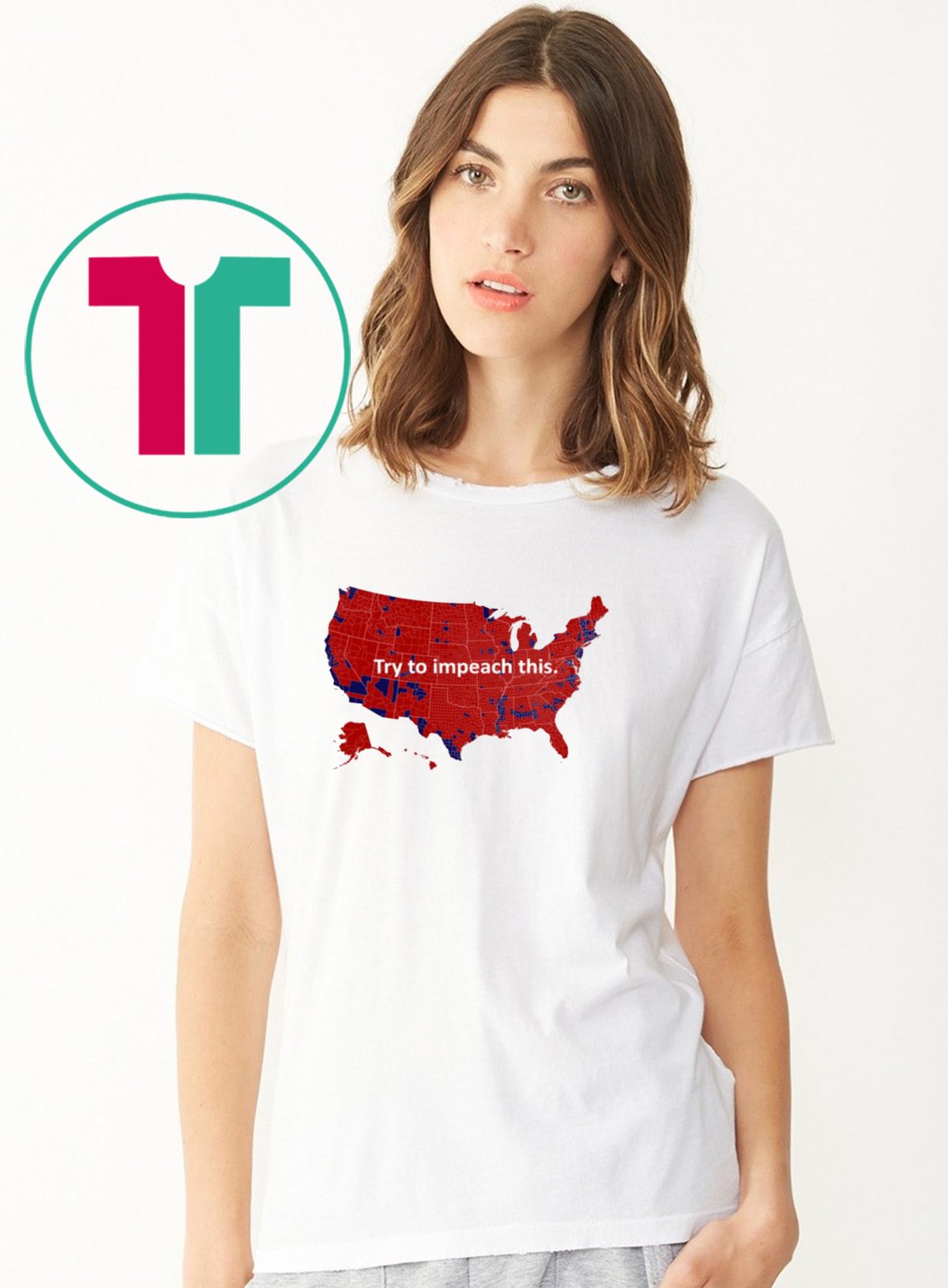 Try To Impeach This US Map Shirt