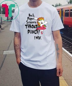Unicorn ballet rock paper scissors throat punch i win Shirt