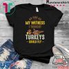 UrVog First Annual WKRP Turkey T-Shirt - Funny Turkey I Thought Turkeys Could Fly Shirt Thanksgiving Shirt