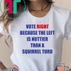 Vote Right Because the Left Is Nuttier Than a Squirrel Turd T-Shirt