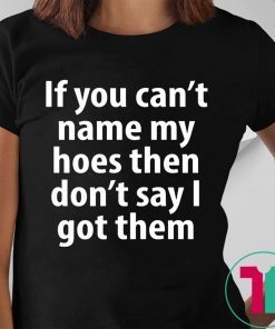 If you can name my hoes then don’t say i got them Shirt