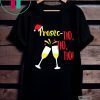 Prosec Ho Ho Ho Wine Christmas Celebration Black Tee Shirt