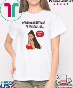 Ariana Grande Opening Christmas Present Like T-Shirt