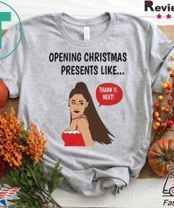 Ariana Grande Opening Christmas Present Like T-Shirt