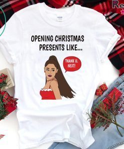 Ariana Grande Opening Christmas Present Like T-Shirt