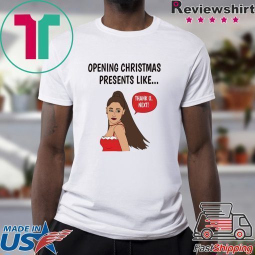 Ariana Grande Opening Christmas Present Like T-Shirt