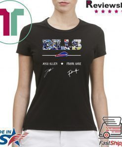 BUFFALO BILLS JOSH ALLEN FRANK GORE SIGNATURES SHIRT