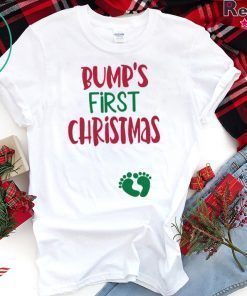 BUMPS FIRST CHRISTMAS MATERNITY SHIRT