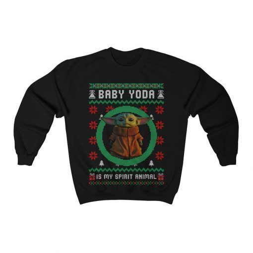 Baby Yoda Is My Spirit Animal Ugly Christmas Sweater