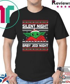 Baby Yoda Silent Night Baby Jedi Night Christmas Shirt