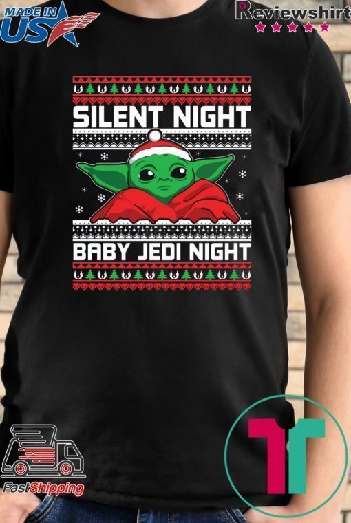 Baby Yoda Silent Night Baby Jedi Night Shirt