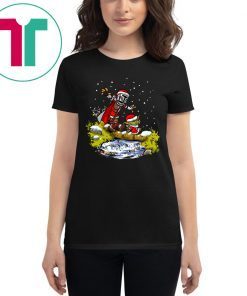 Baby Yoda Star Wars Walking Under The Snow Christmas Shirt