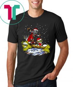 Baby Yoda Star Wars Walking Under The Snow Christmas Shirt
