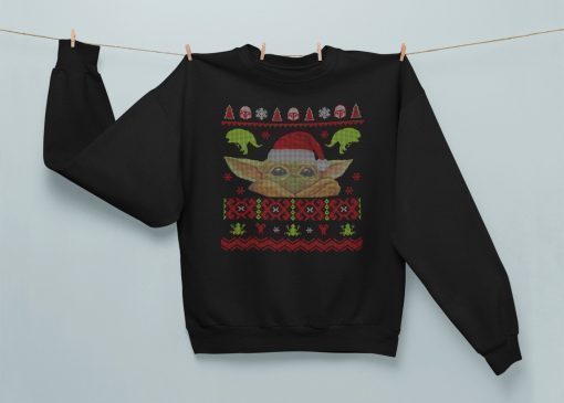 Baby Yoda Sweater, Soft Baby Yoda Sweatshirt, Ugly Christmas The Mandalorian Shirt