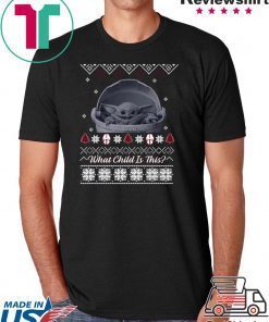 Baby Yoda The Mandalorian What Child is This Christmas Shirt