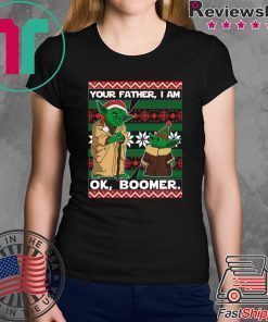 Baby Yoda Your Father I Am Ok Boomer Christmas Shirt