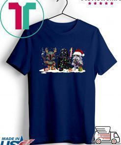 Boba fett darth vader and stormtroopers christmas shirt