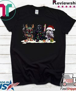 Boba fett darth vader and stormtroopers christmas shirt