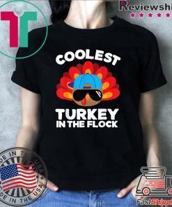 Boys Thanksgiving Shirt For Kids Toddlers Coolest Turkey T-Shirt