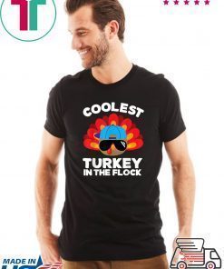 Boys Thanksgiving Shirt For Kids Toddlers Coolest Turkey T-Shirt