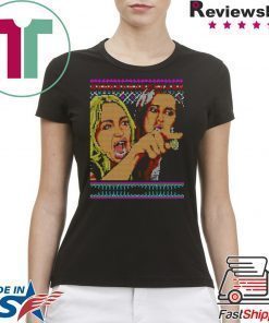 Cat-Meme Woman Yelling At Table Dinner Ugly Christmas Tee Shirts
