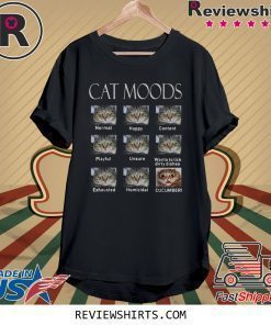 Cat moods Feelings face funny shirt