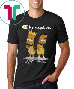 Champion Lebron James Jersey Lakers The Simpsons Signatures Shirt