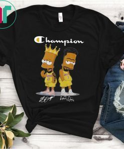 Champion Lebron James Jersey Lakers The Simpsons Signatures Shirt