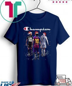 Champion Santa Neymar Jr Messi And Ronaldo Christmas Shirt