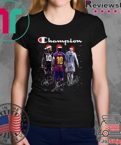 Champion Santa Neymar Jr Messi And Ronaldo Christmas Shirt