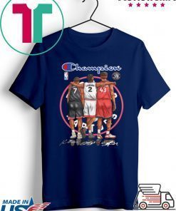 Champions Kyle Lowry Leonard Pascal Siakam Toronto Raptors signatures shirt