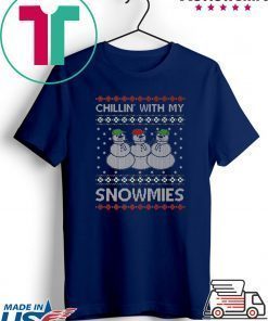 Chillin With My Snowmies Ugly Christmas T-Shirt
