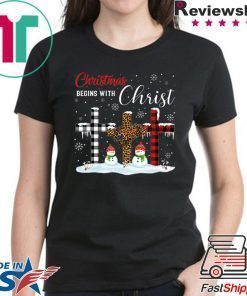 Christmas Begins With Christ Costume Xmas T-Shirt
