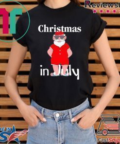 Christmas In July Funny Summer Santa Holiday shirt